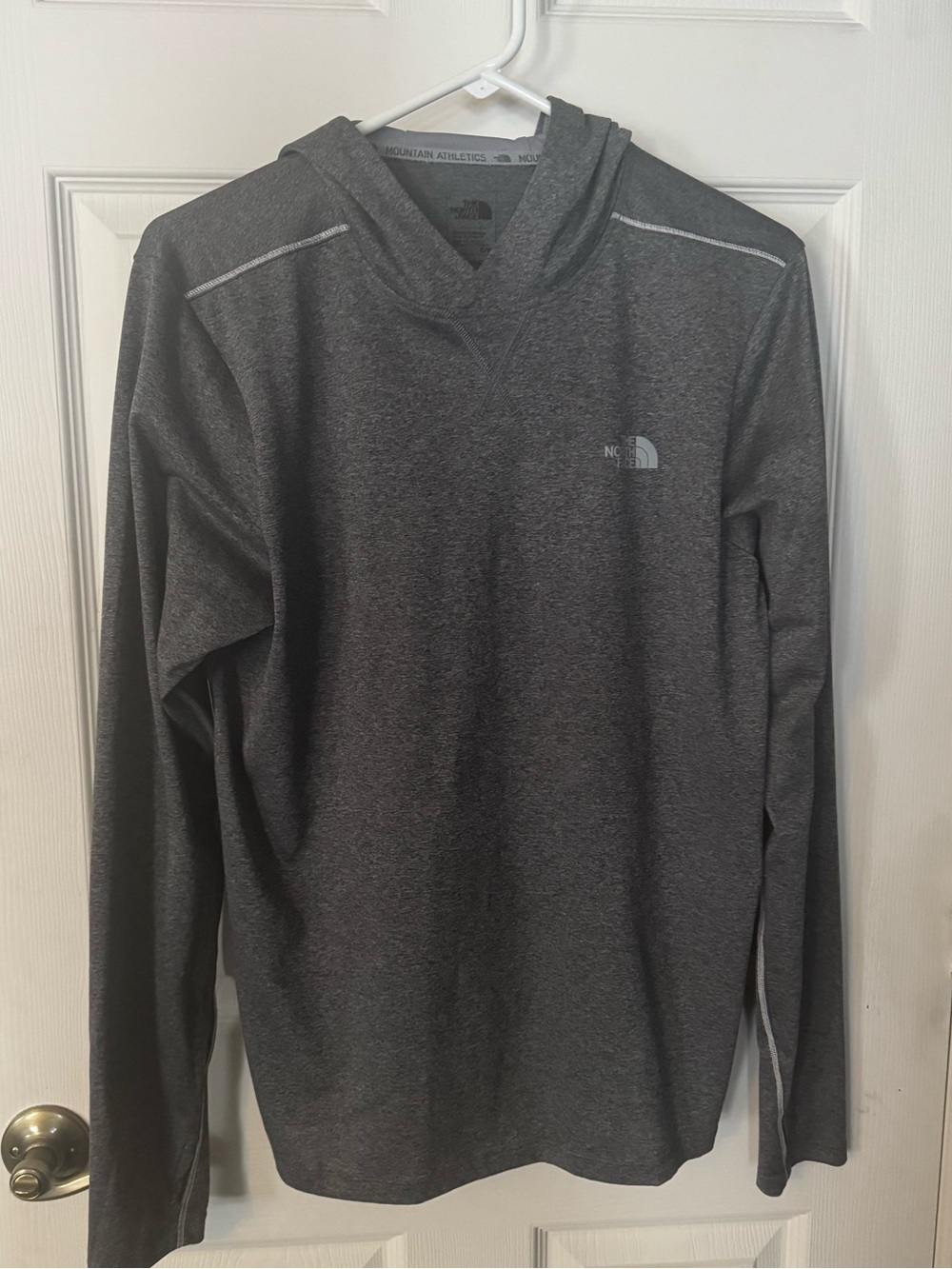 North Face Men's Charcoal Gray Hooded Pullover